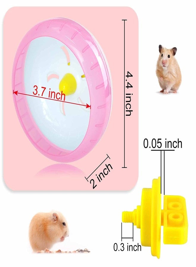 WishLotus Hamster Running Wheel, Silent Jogging Exercise Toy Hamsters Cage Accessory for Drawf Hamster Golden Silk Shih Tzu Bear (Pink) - Image 4